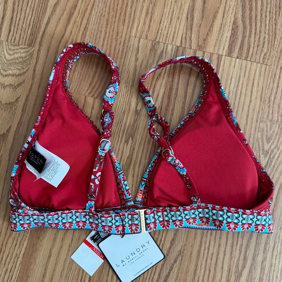 Medallion Pattern Triangle Swim Top - Picture 2 of 7